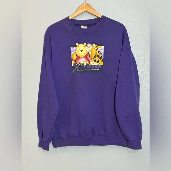 Vintage 1990s Disney Pooh & Tigger Graphic Crewneck Sweatshirt | XL - Picture 1 of 5